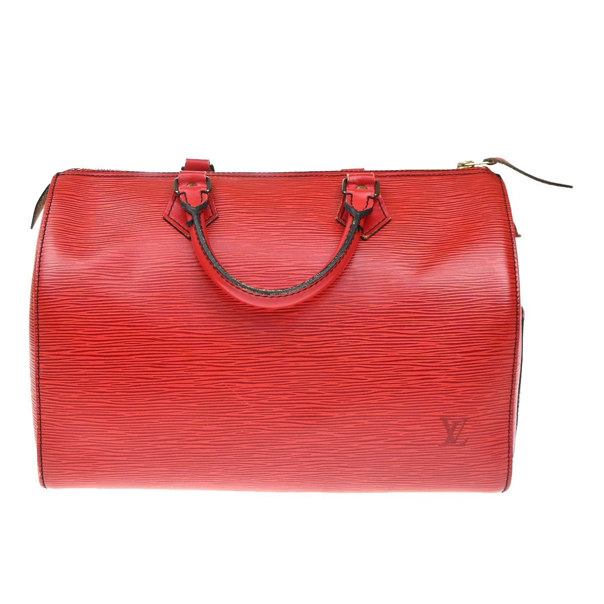 LOUIS VUITTON LV Logo Speedy 30 Travel Hand Bag Epi Leather Red M43007 70RQ073