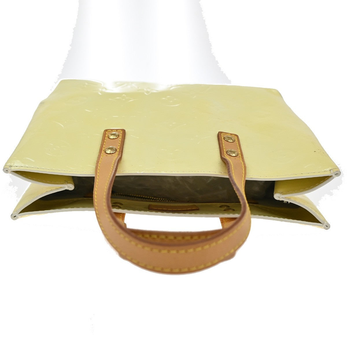 LOUIS VUITTON Monogram Vernis Reade PM Hand Bag Perle Yellow M91336 62CA082