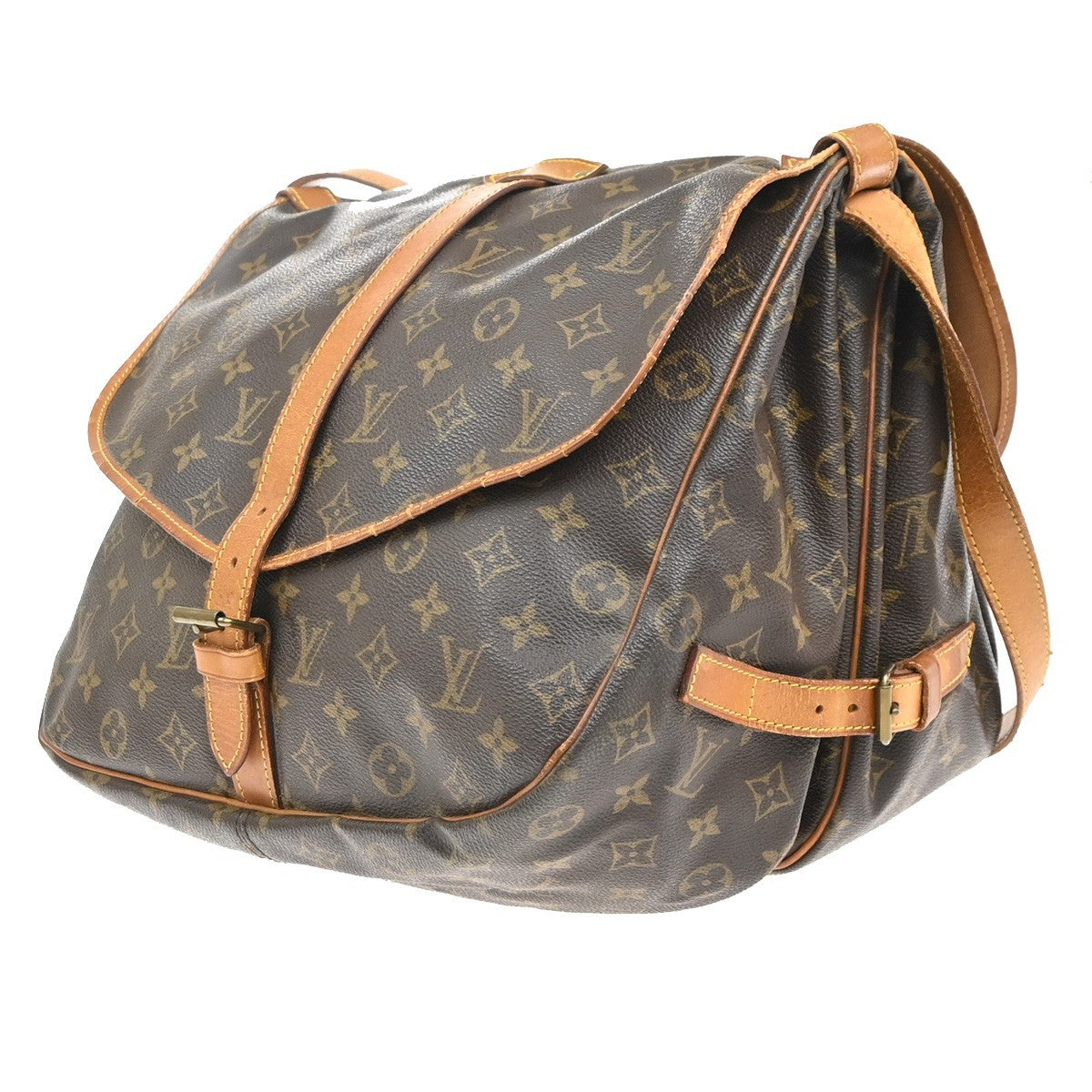 LOUIS VUITTON Saumur 35 Shoulder Bag Monogram Leather BN France M42254 83KC992