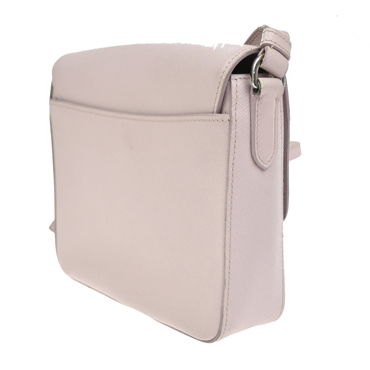 PRADA Logo Lux Sound Mini Shoulder Bag Saffiano Leather Pink SHW Italy 76YH990