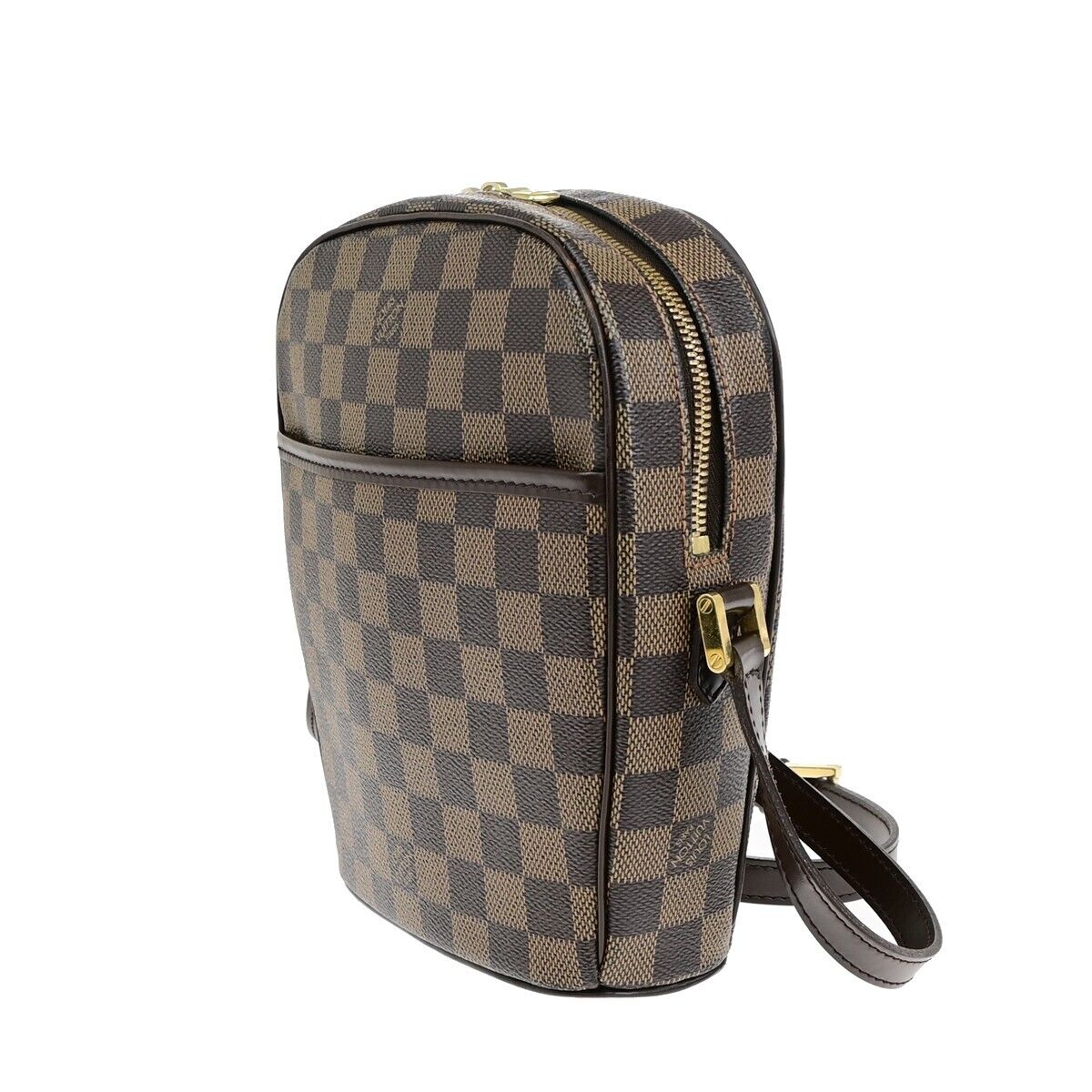 LOUIS VUITTON Ipanema PM Shoulder Bag Damier Ebene Leather Brown N51294 25EC326