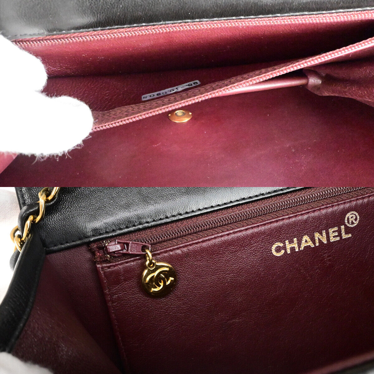 CHANEL CC Matelasse 23 Full Flap Chain Shoulder Bag Black GHW Vintage 645RK760