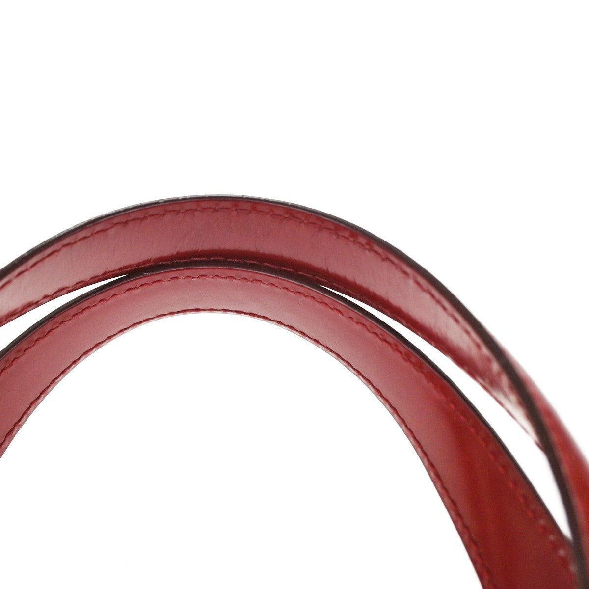 SALVATORE FERRAGAMO Logo Gancini Hand Bag Leather Red GHW Italy  66KA625