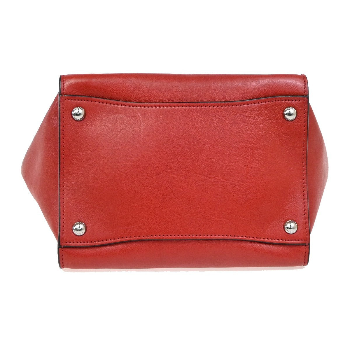 PRADA Logo 2Way Shoulder Hand Bag Leather Red SHW Italy 12KD181