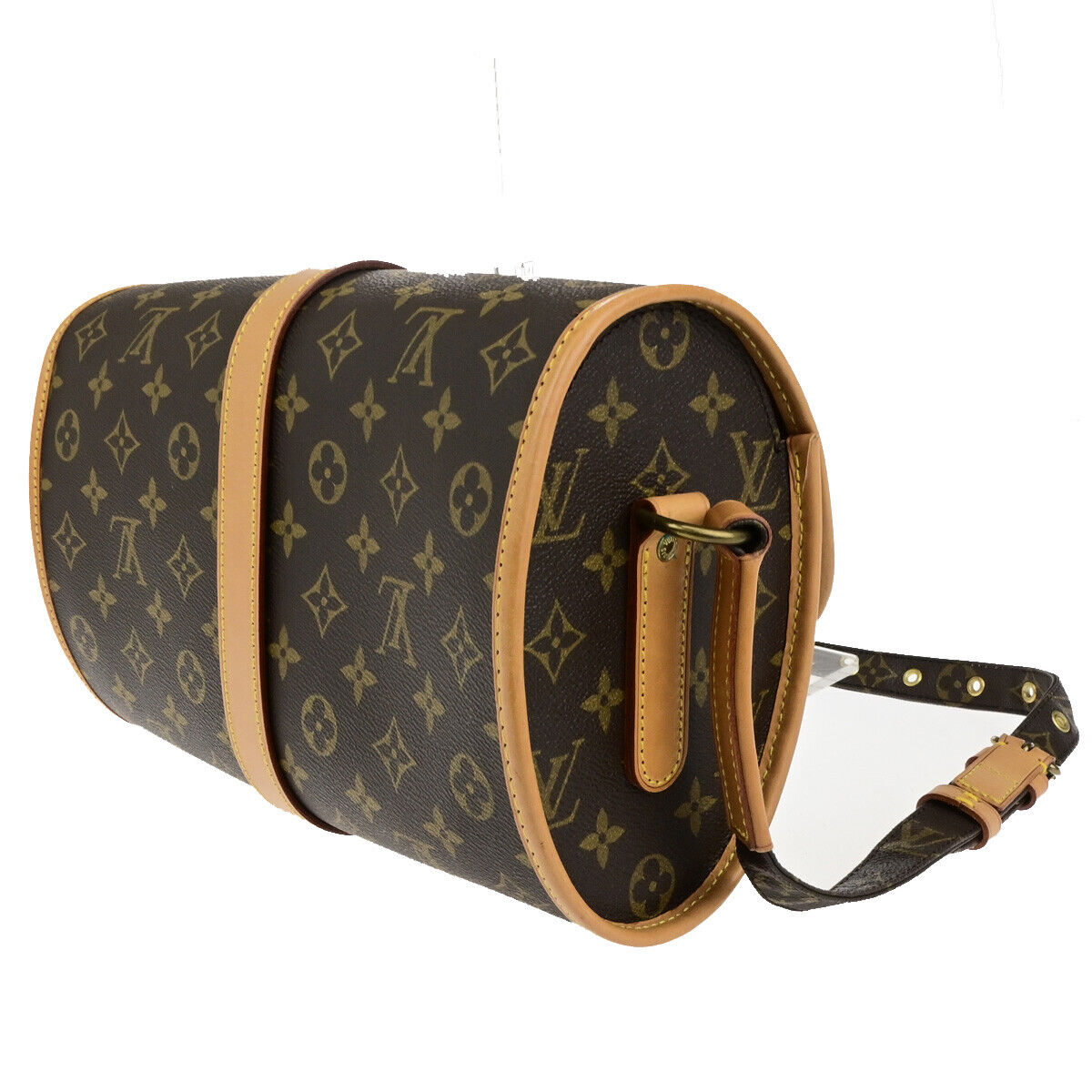 LOUIS VUITTON Logo Marne Shoulder Bag Monogram Leather Brown M51369 14SJ585