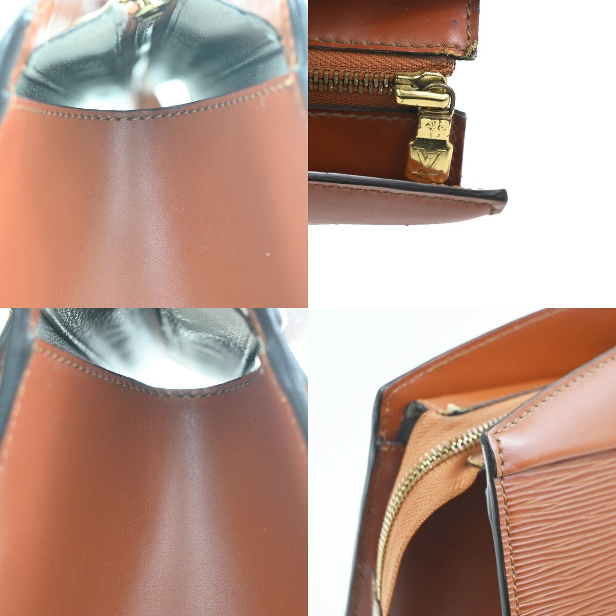 LOUIS VUITTON LV Logo Riviera Hand Bag Epi Leather Brown France M48183 88CA775