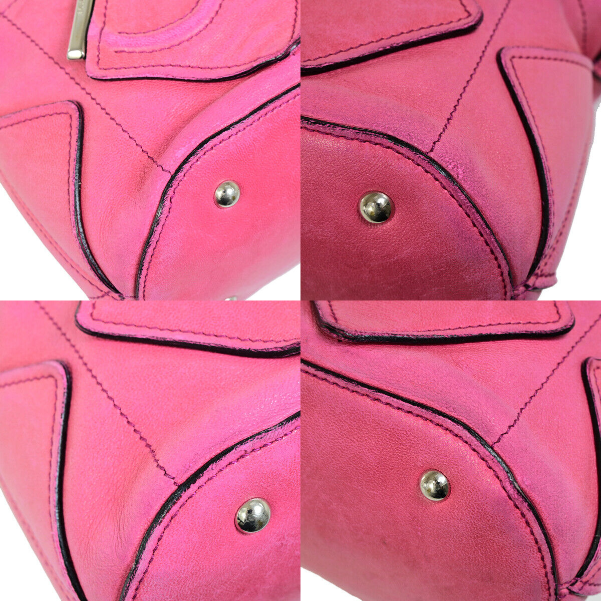 SALVATORE FERRAGAMO Gancini Hand Tote Bag Leather Pink SHW Italy 02SJ337