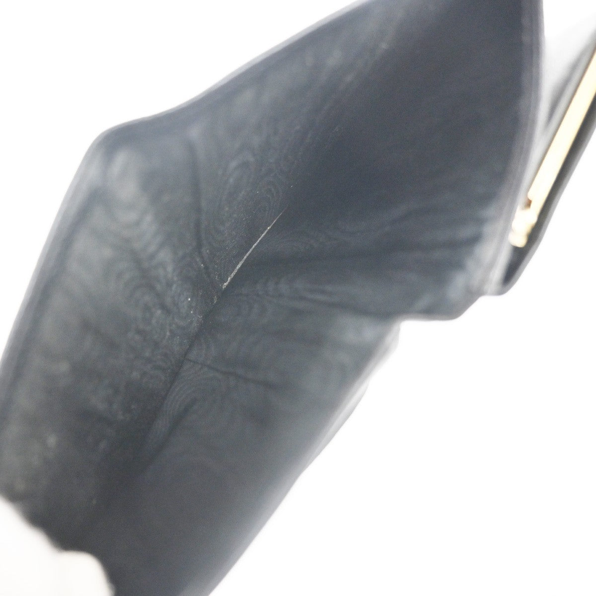 CHANEL CC Logo Bifold Long Wallet Grained Calfskin Leather Black France 16RL991