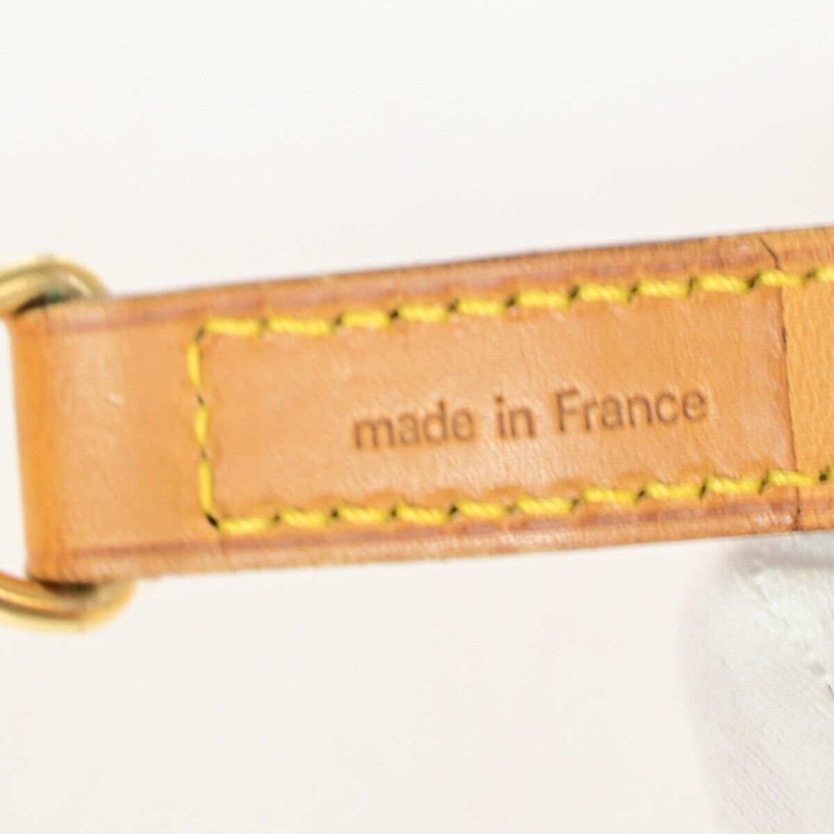 LOUIS VUITTON Shoulder Strap Leather Brown Gold France Bag Accessory 69YF126