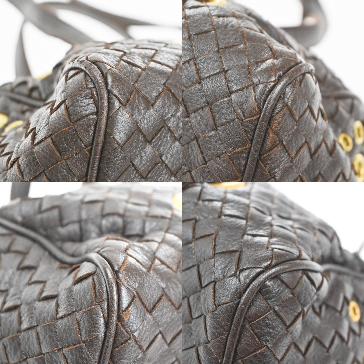 BOTTEGA VENETA Intrecciato Grommet Shoulder Hand Bag Leather BN Italy 75RL790