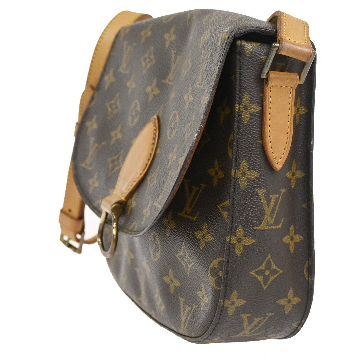 LOUIS VUITTON Saint Cloud GM Shoulder Bag Monogram Leather Brown M51242  39CA826