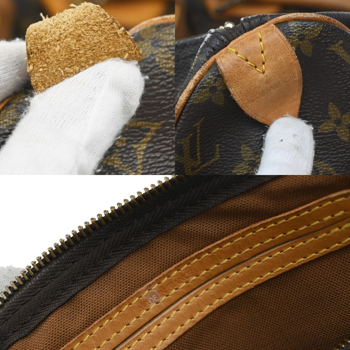 LOUIS VUITTON Speedy 30 Travel Hand Bag Monogram Leather Brown M41526 77EG047