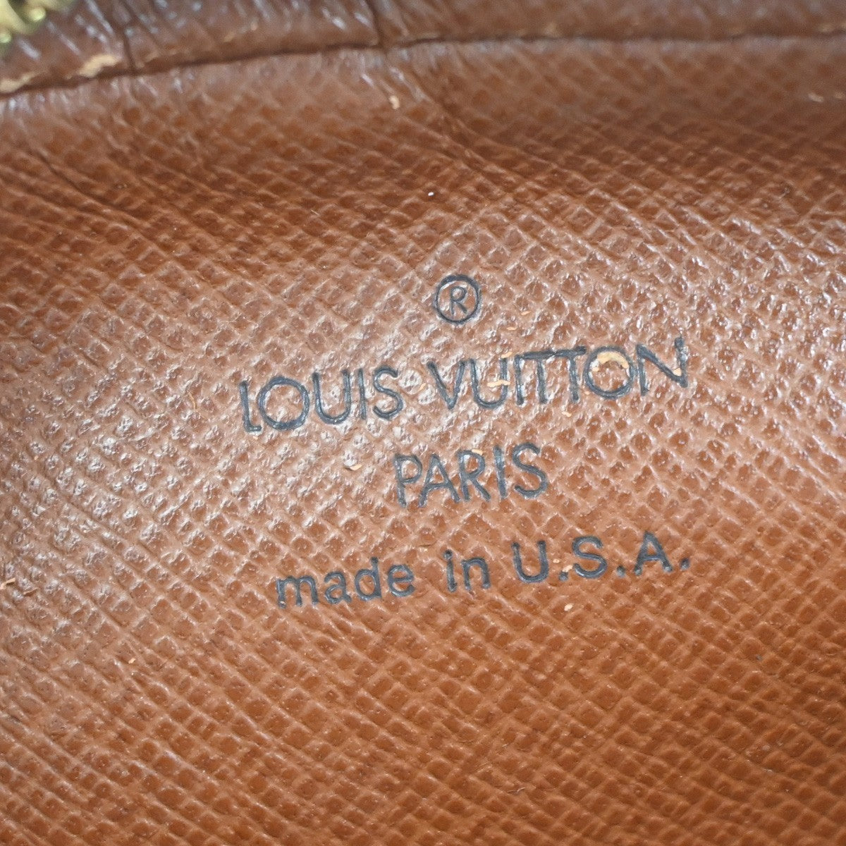 LOUIS VUITTON Danube Shoulder Bag Monogram Leather Brown USA M45266 32KC974