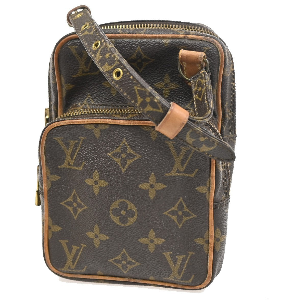 LOUIS VUITTON Mini Amazon Shoulder Bag Monogram Leather Brown M45238 38KC883