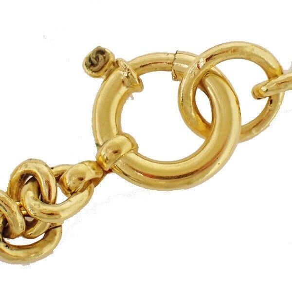 CHANEL Triple CC Chain Pendant Necklace 94A Gold Accessory Vinatge 636RJ025