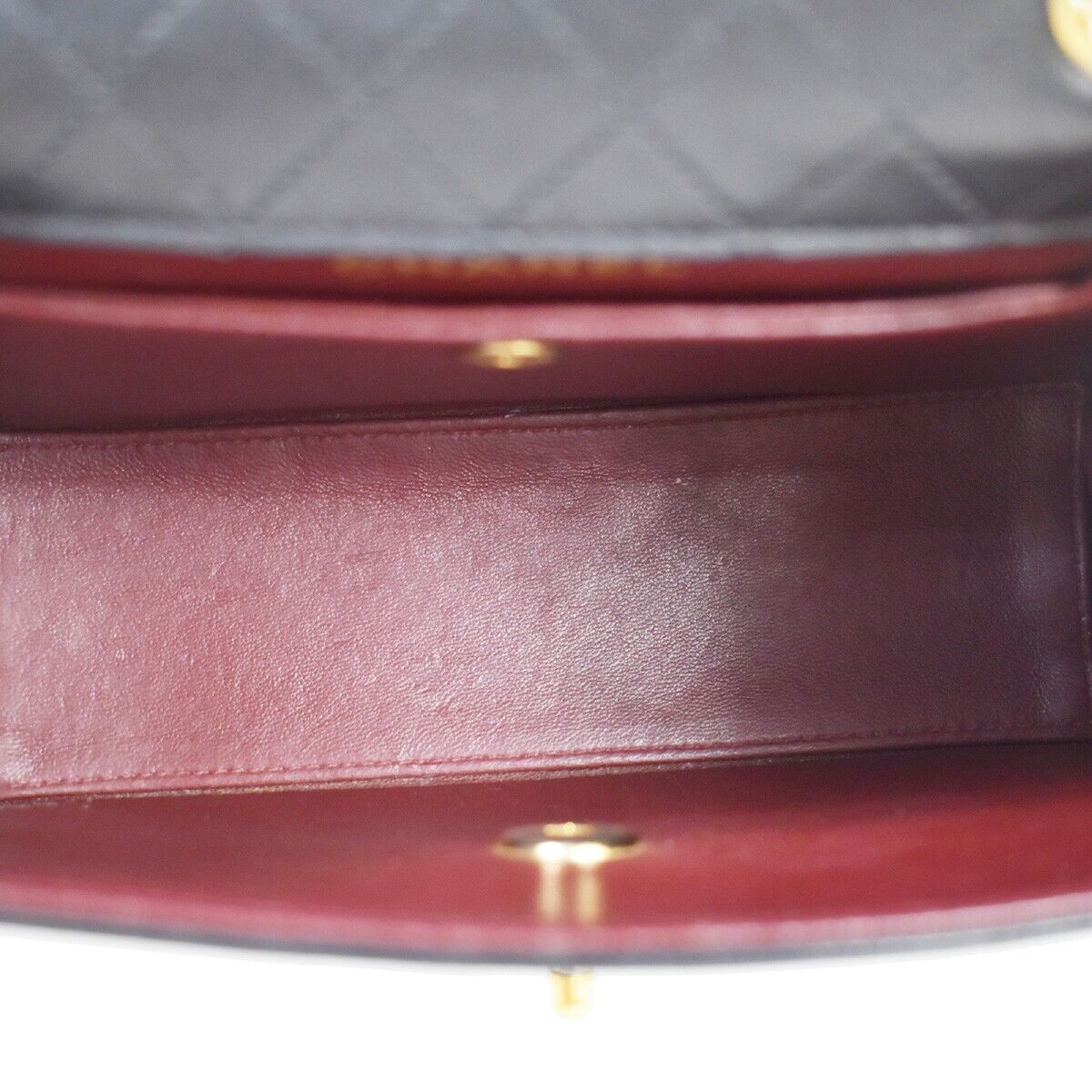 CHANEL CC Matelasse Chain Shoulder Bag Pouch Leather Black GHW Vintage 382RH612
