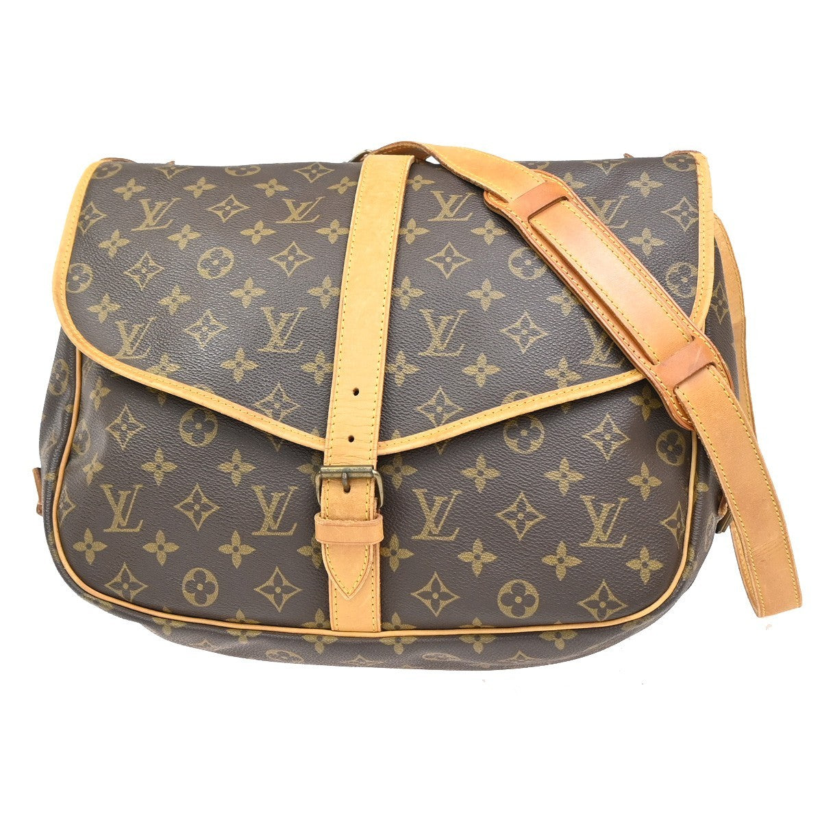 LOUIS VUITTON Saumur 35 Shoulder Bag Monogram Leather BN France M42254 84MA279