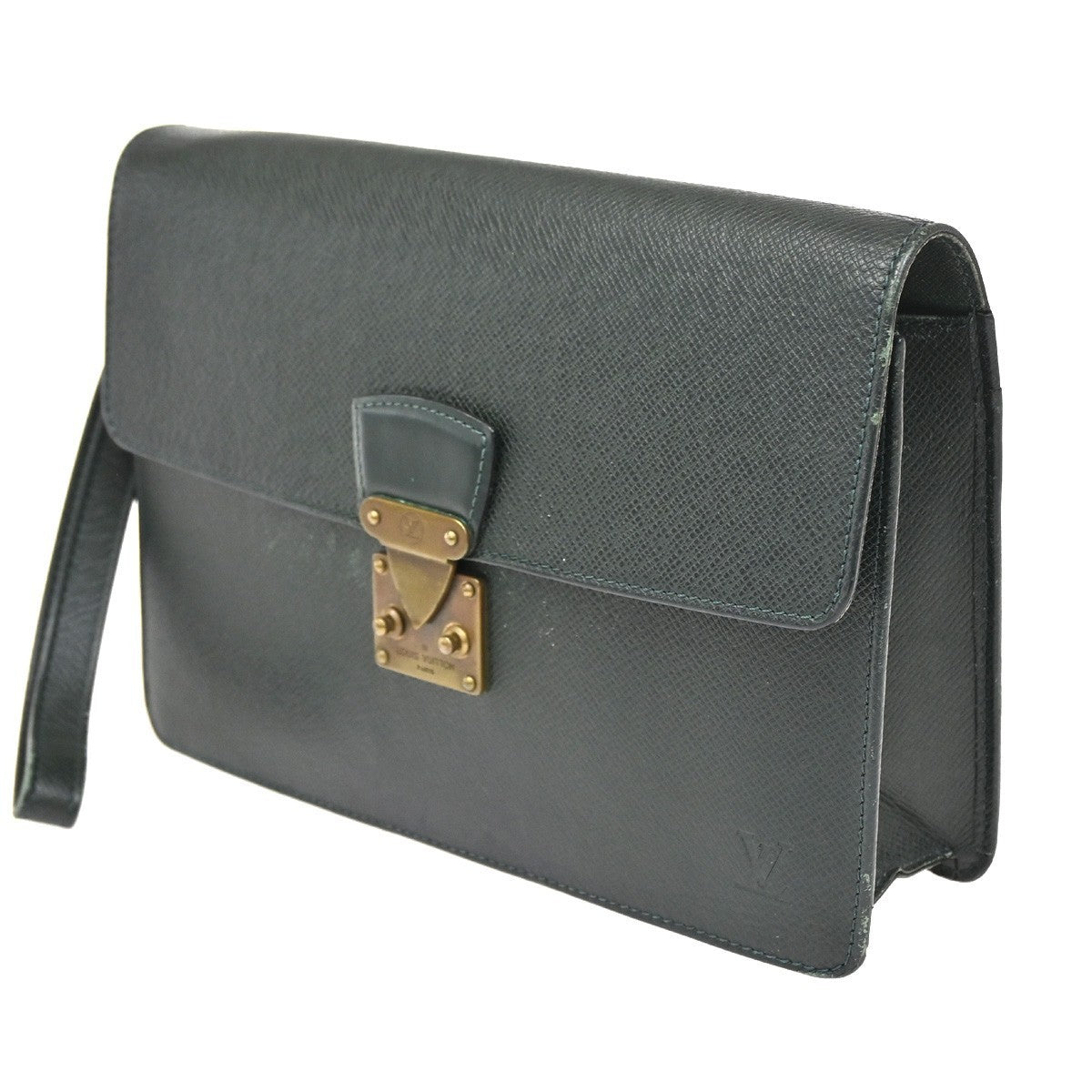 LOUIS VUITTON Pochette Kourad Clutch Hand Bag Taiga Leather GN M30194 05KC165