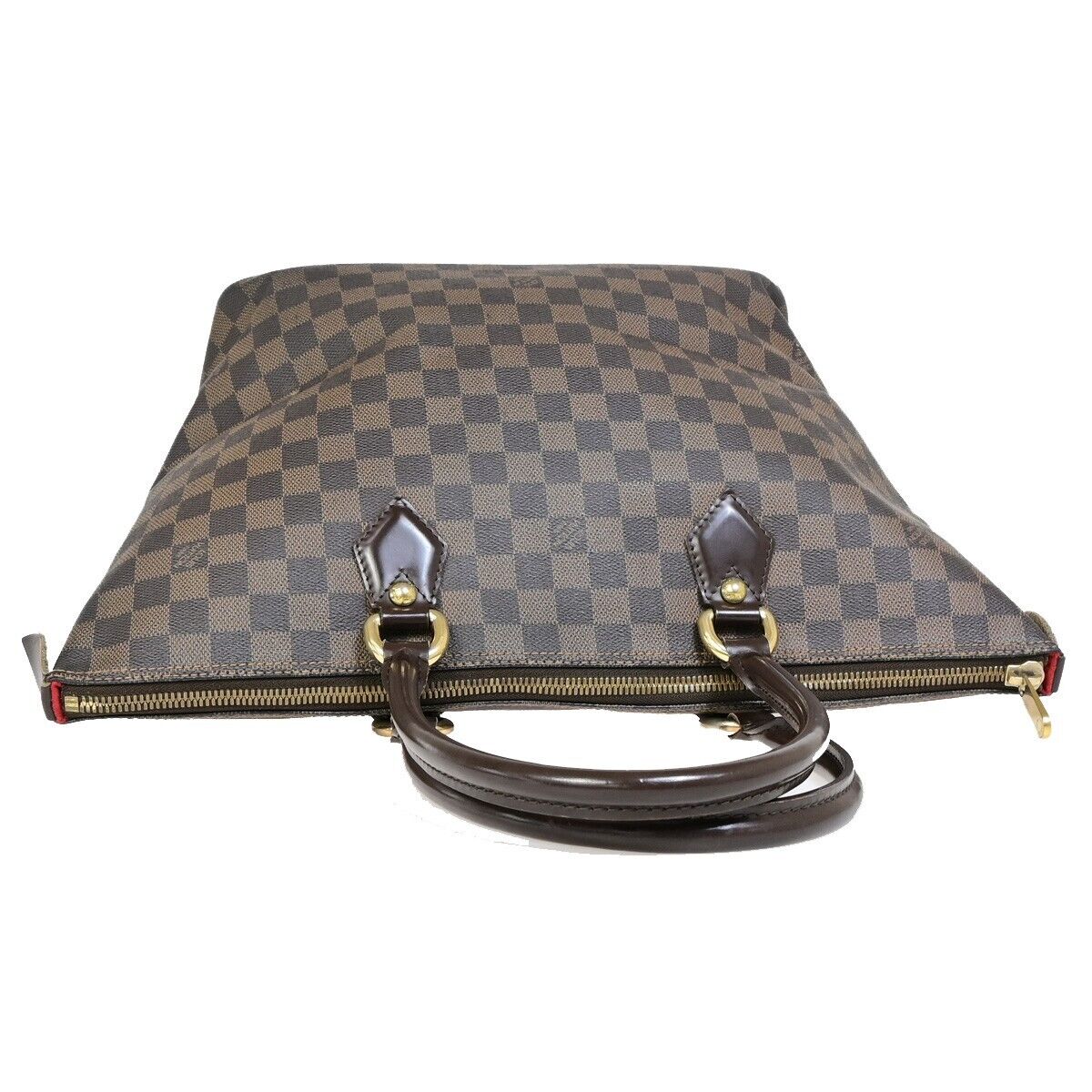 LOUIS VUITTON Saleya MM Shoulder Bag Damier Ebene Leather Brown N51182 72EC496