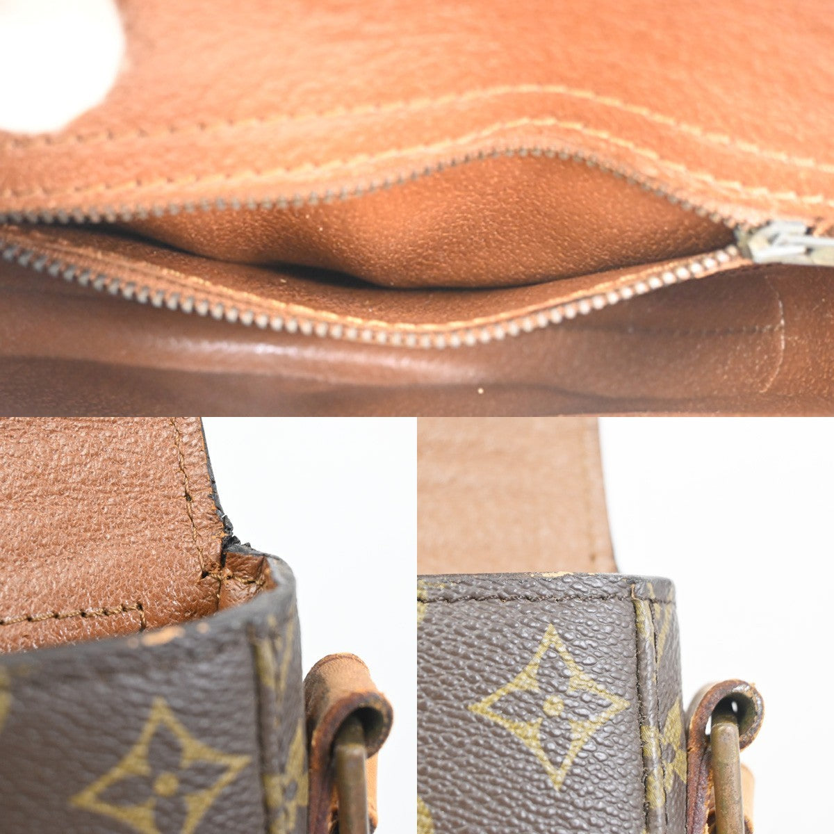 LOUIS VUITTON Chantilly PM Shoulder Bag Monogram Leather Brown M51234 65ZA166