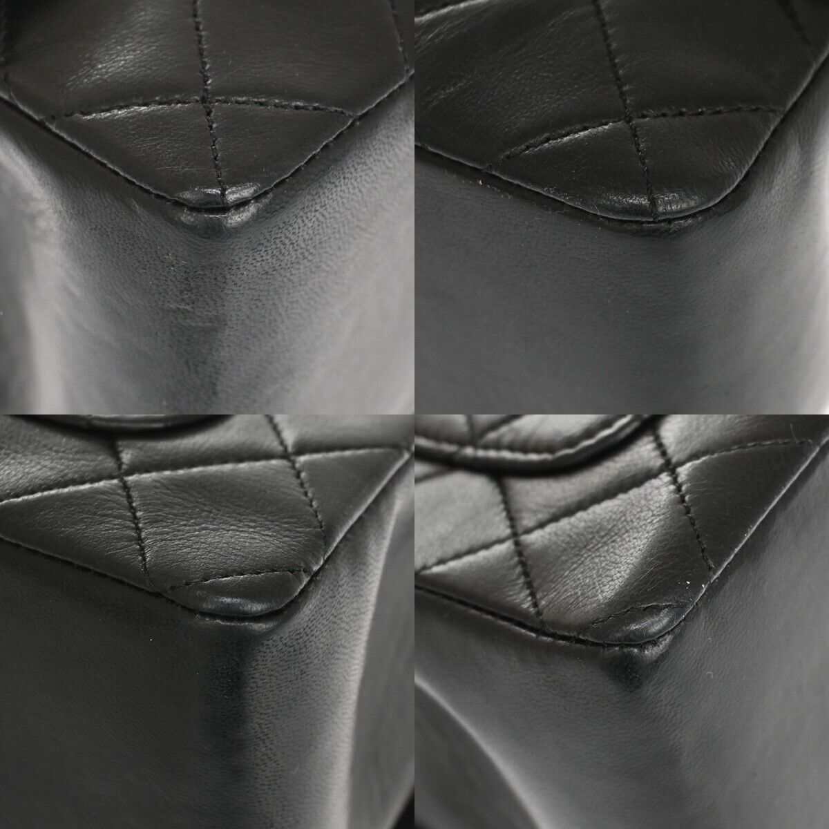 CHANEL CC Matelasse Chain Shoulder Bag Pouch Leather Black GHW Vintage 731RJ053