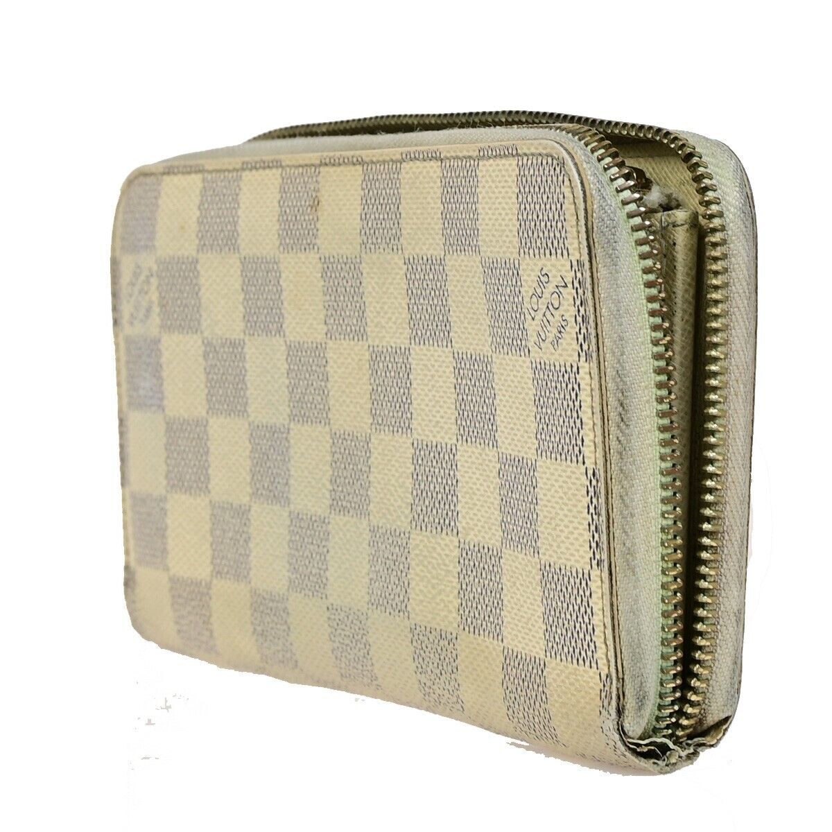 LOUIS VUITTON Zippy Wallet Long Bifold Wallet Damier Azur Leather N60019 02FA761