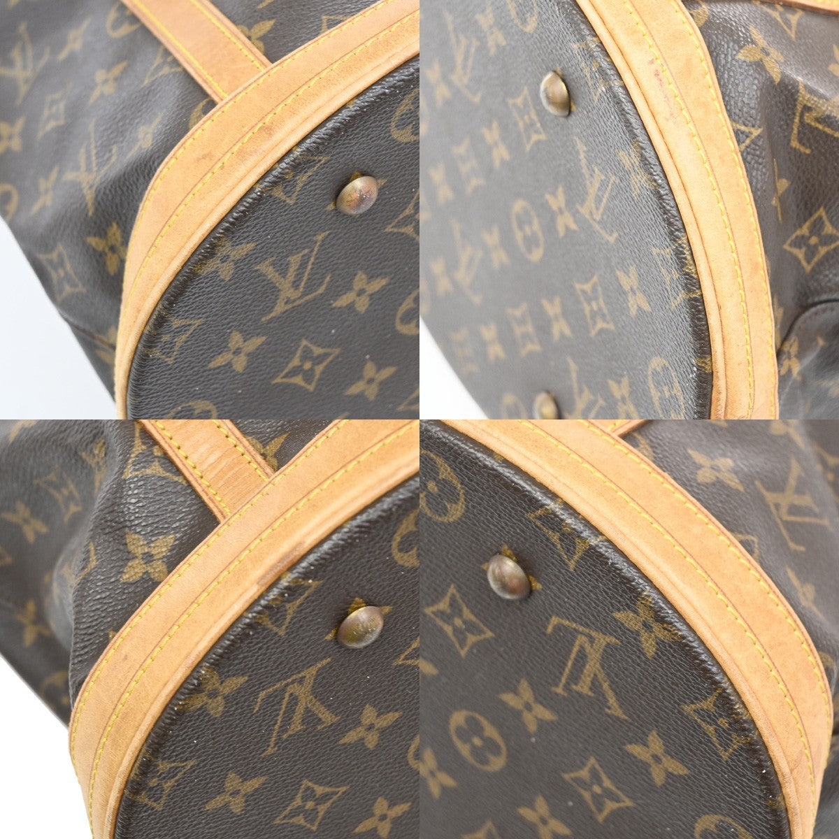 LOUIS VUITTON BUCKET GM Shoulder Tote Bag Monogram Leather Brown M42236 64TA084