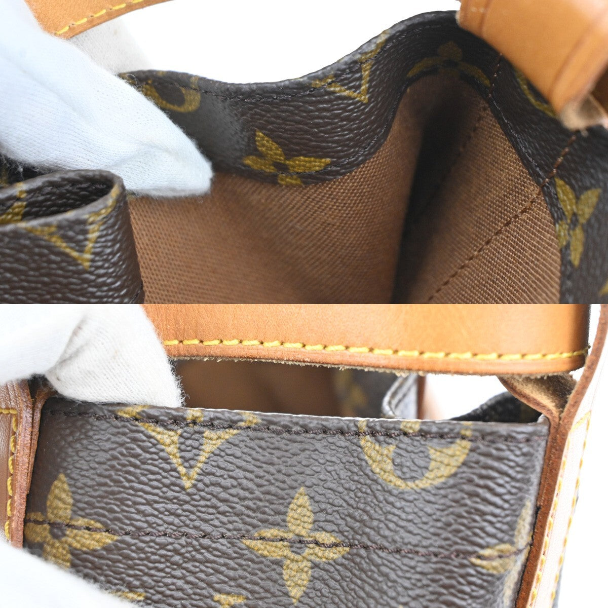 LOUIS VUITTON LV Randonnee PM Shoulder Bag Monogram Leather Brown M42243 99EE238