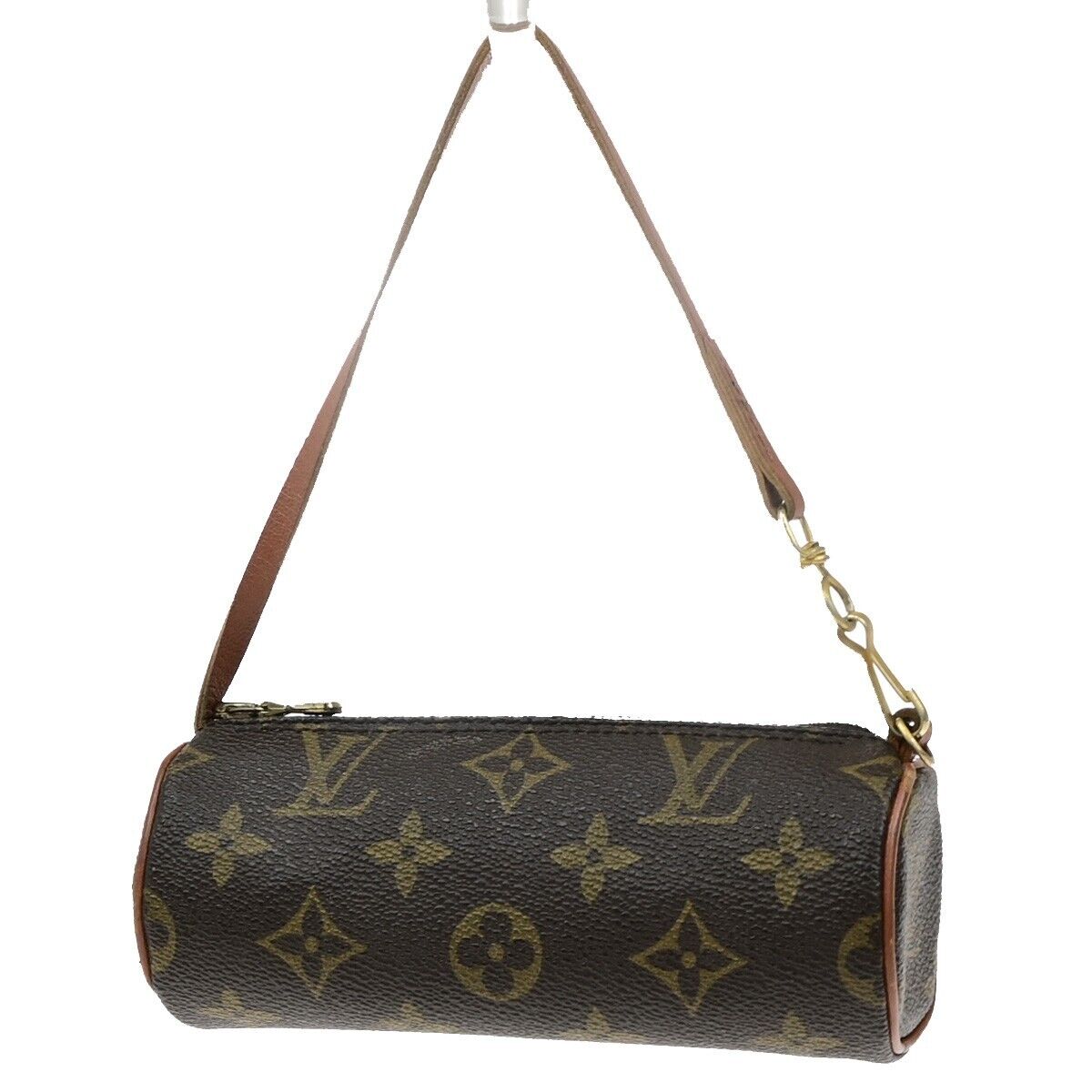 LOUIS VUITTON Logo Papillon Pouch Hand Bag Monogram Leather BN M51380 61ED968