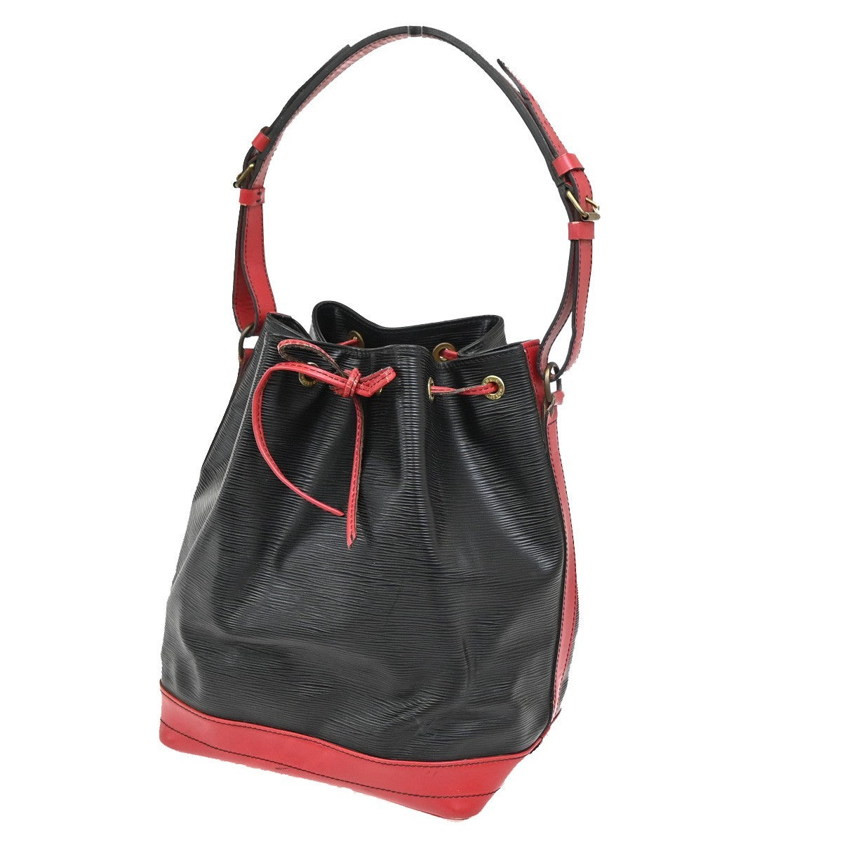 LOUIS VUITTON Noe GM Bicolor Shoulder Bag Epi Leather Black Red  M44017 32KB811