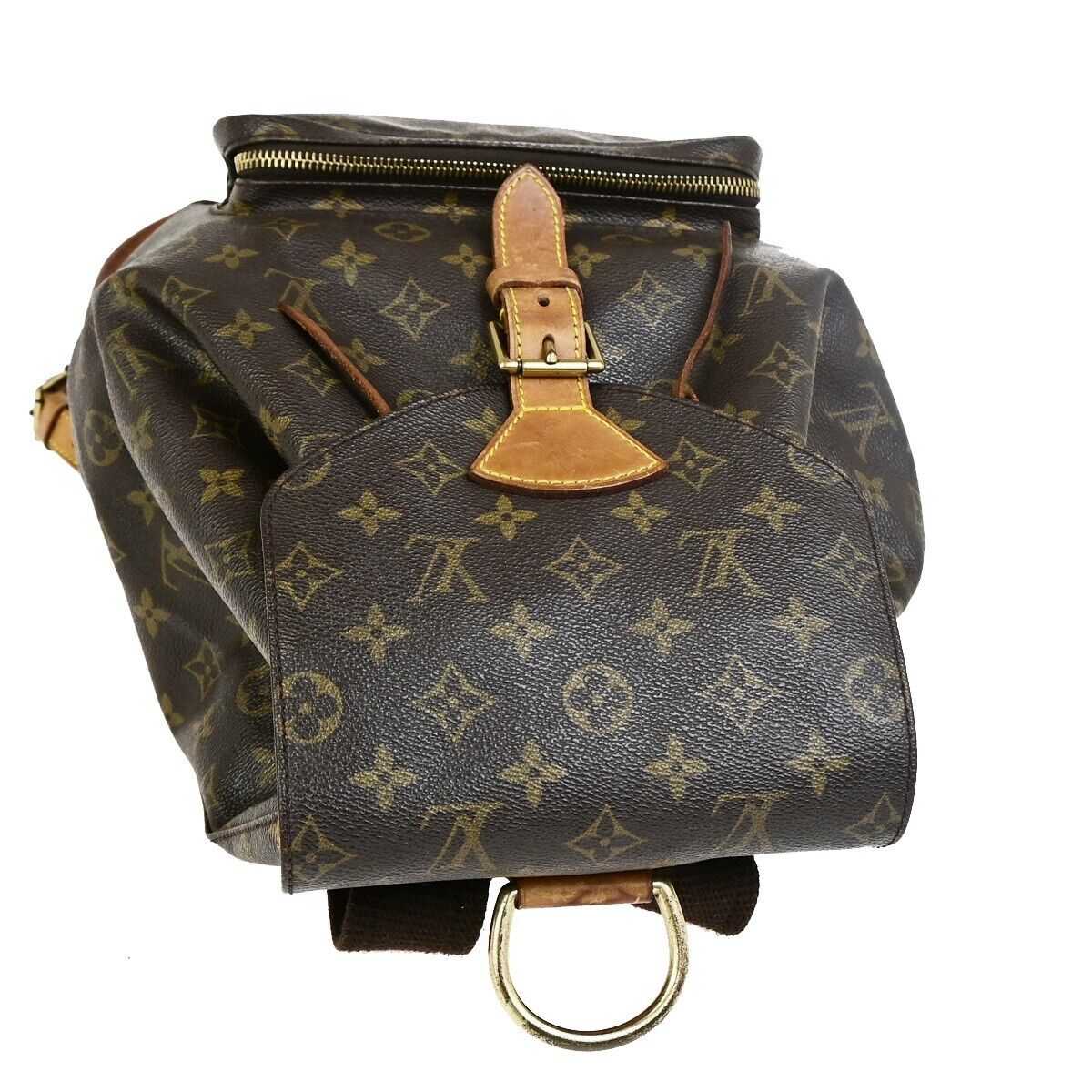 LOUIS VUITTON Montsouris GM Backpack Bag Monogram Leather Brown M51135 71FB219