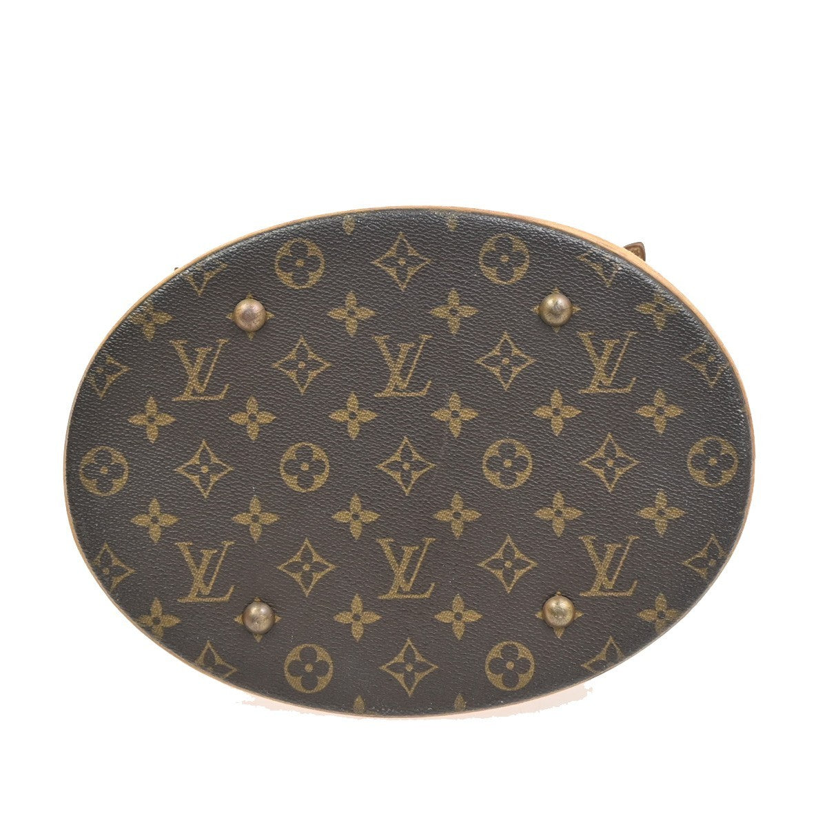 LOUIS VUITTON BUCKET GM Shoulder Tote Bag Monogram Leather Brown M42236 64KD021