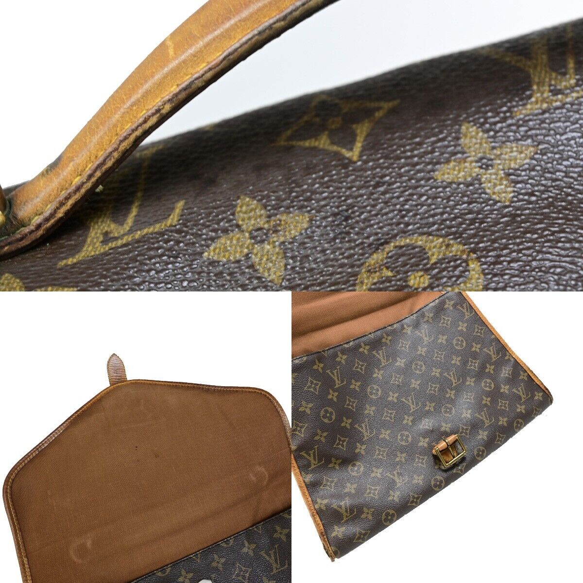 LOUIS VUITTON Beverly Hand Bag Briefcase Monogram Leather Brown M51121 69EB596