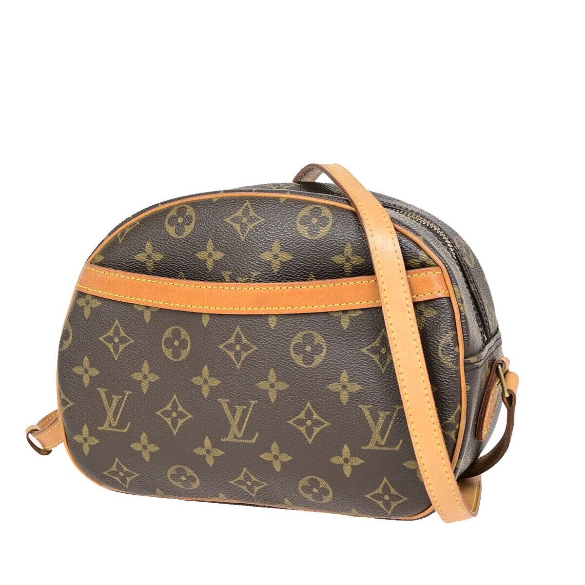 LOUIS VUITTON Blois Crossbody Shoulder Bag Monogram Leather Brown M51221 75FA672