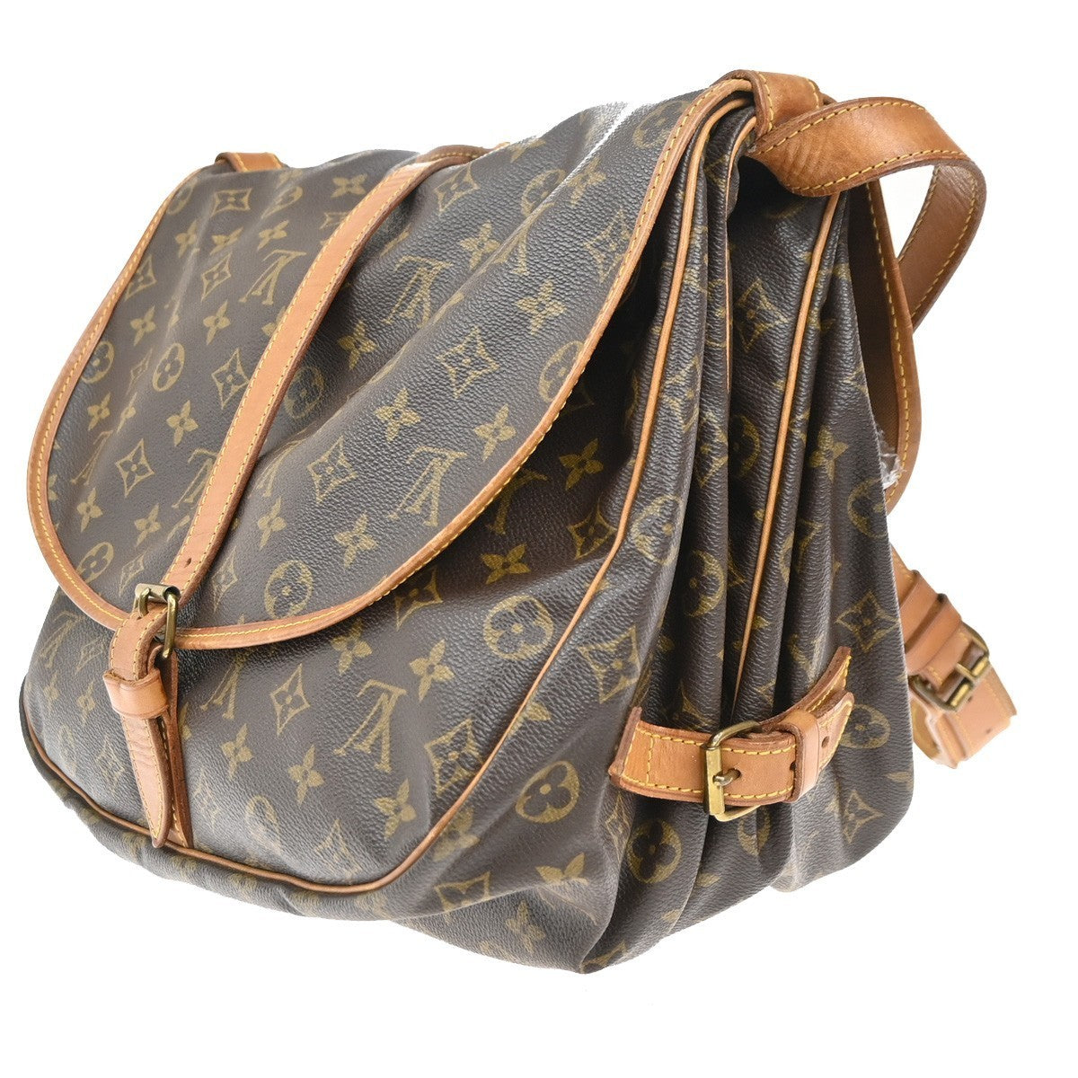 LOUIS VUITTON Saumur 35 Shoulder Bag Monogram Leather BN France M42254 84KC171