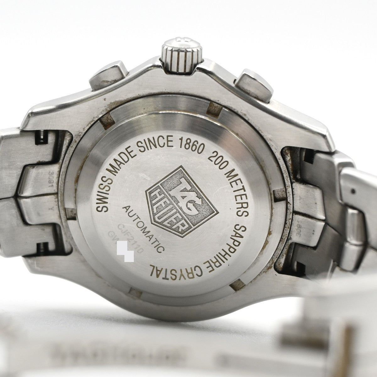 TAG HEUER Link Date Watch 43mm CJF2110 Chronograph AT Black Dial SS 47LC593