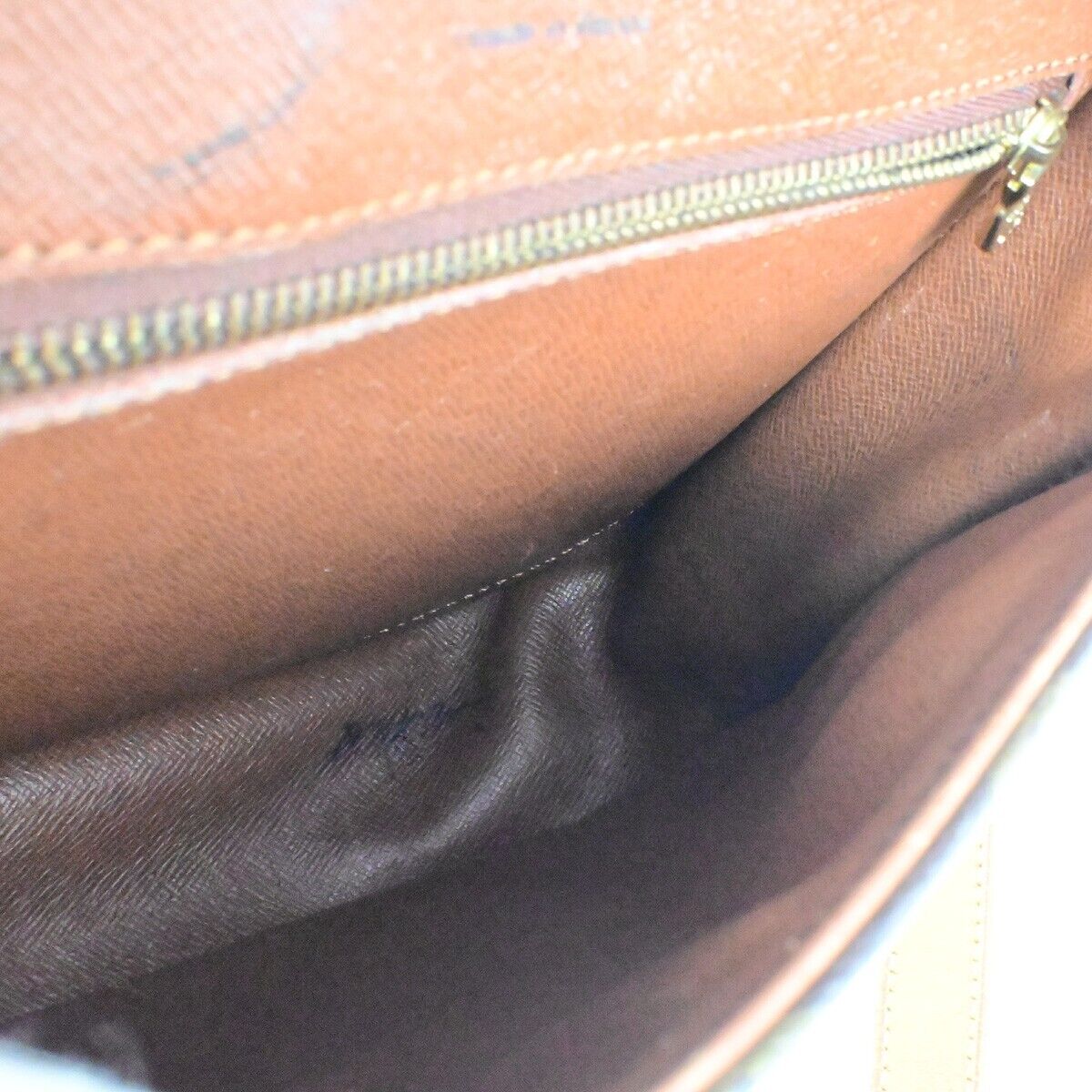 LOUIS VUITTON Saint Cloud GM Shoulder Bag Monogram Leather Brown M51242 61ED903