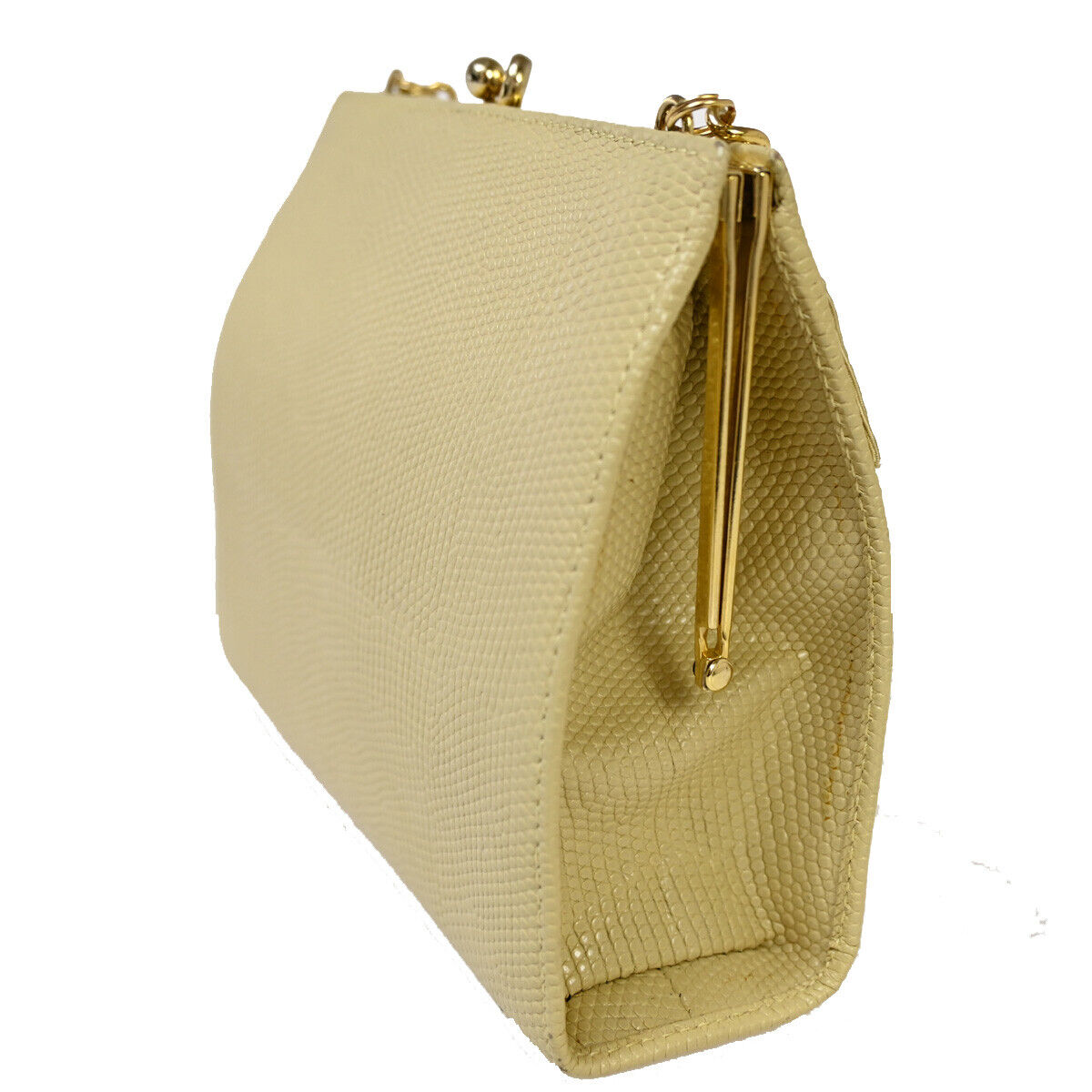 SALVATORE FERRAGAMO Vara Chain Mini Shoulder Bag Embossing Leather BE 68YE350
