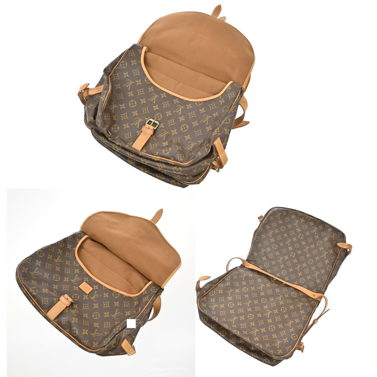 LOUIS VUITTON Saumur 35 Shoulder Bag Monogram Leather BN France M42254 70KP569