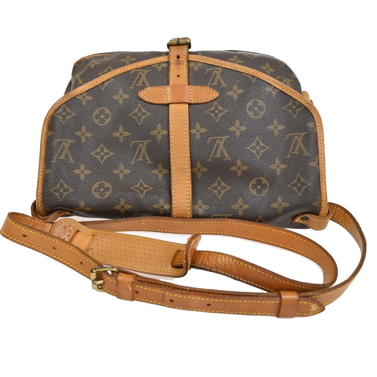 LOUIS VUITTON Logo Saumur 30 Shoulder Bag Monogram Leather BN M42256 30CA903