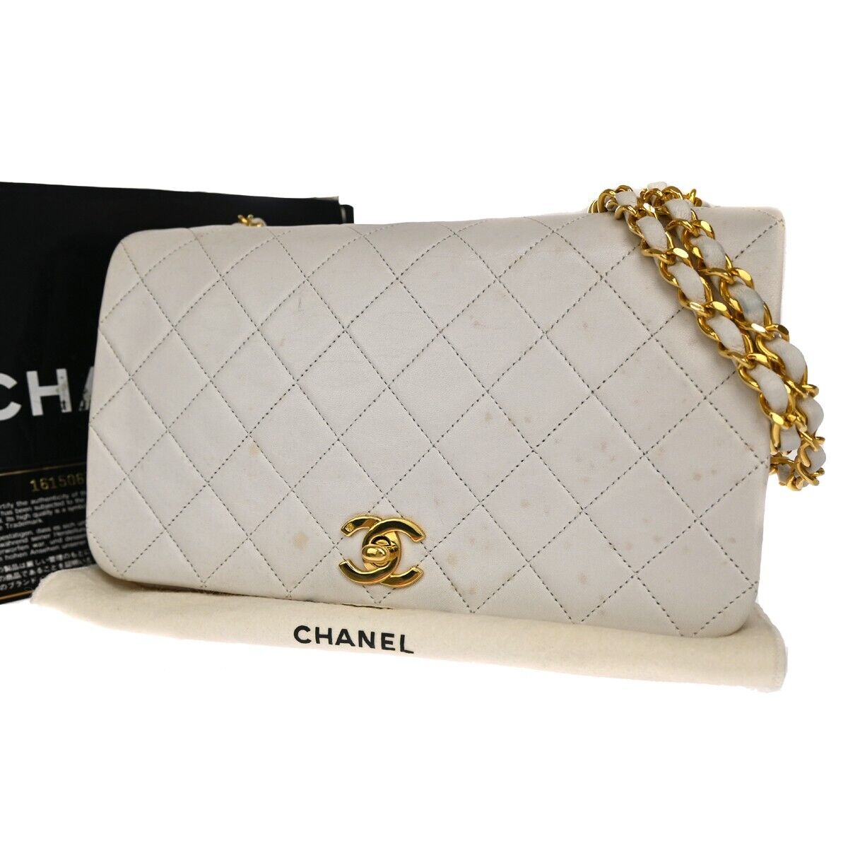 CHANEL CC Logo Matelasse 23 Chain Shoulder Bag Leather WE GHW Vintage 657RH323