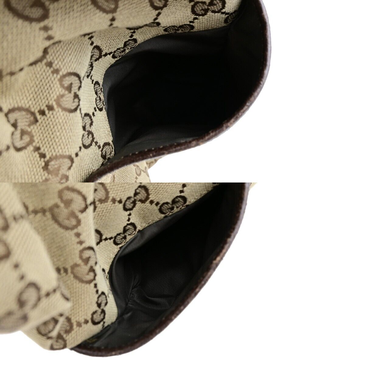 GUCCI Sherry GG Pattern Mothers Shoulder Tote Bag Canvas Leather Brown 85EB834