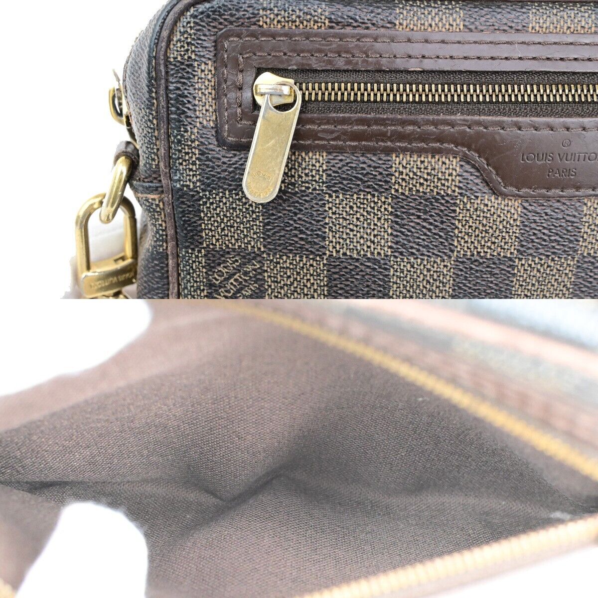 LOUIS VUITTON  Pochette Bier Macau Clutch Bag Damier  Leather BN N61739 63EC933