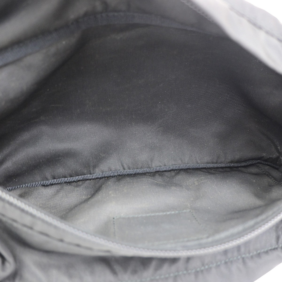 PRADA MILANO Logo Tessuto Bum Bag Nylon Canvas Black SHW Italy 82CB051