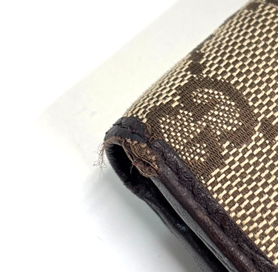 GUCCI Jackie GG Pattern Sherry Line Bifold Wallet Canvas Leather BE BN 07KC936