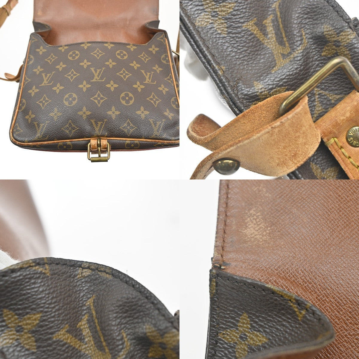 LOUIS VUITTON Cartouchiere GM Shoulder Bag Monogram Leather Brown M51252 69KC705