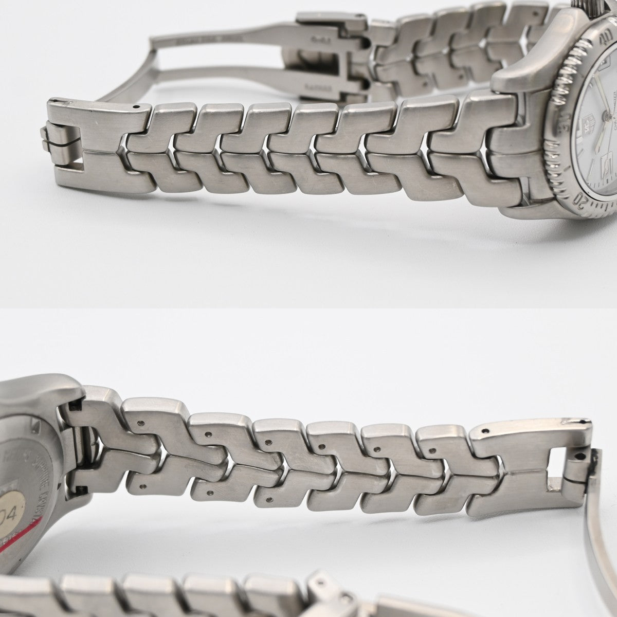 TAG HEUER Link Date Watch 35mm WT5211 Chronograph AT White Dial SS 10LC595