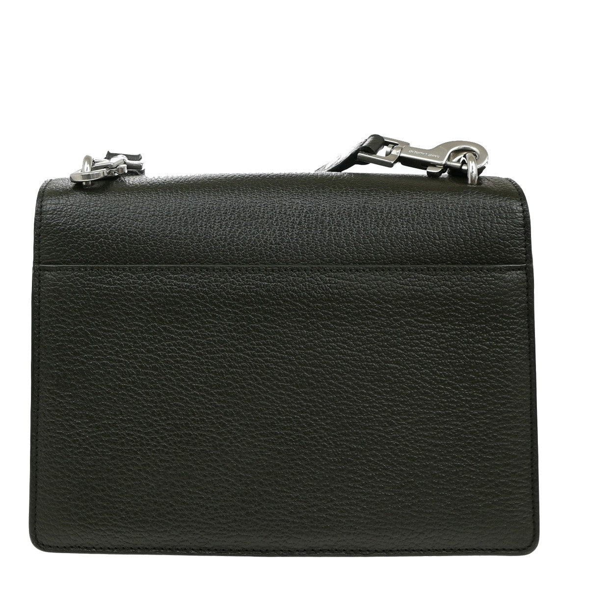 SAINT LAURENT Logo Sunset Medium Shoulder Bag Leather Gray SHW Italy 628RL071