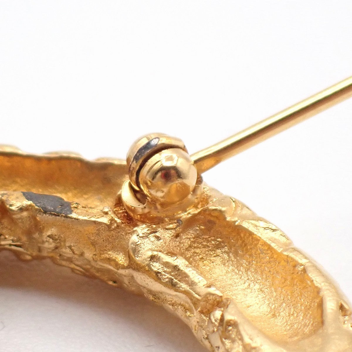 CHANEL CC Logo Pin Brooch 95A Gold GHW France Accessory Vintage 42RL744