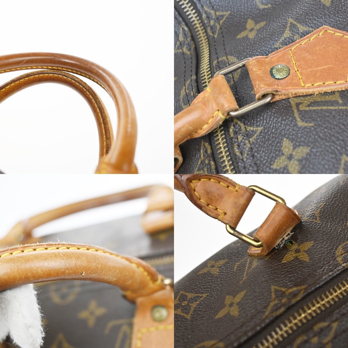 LOUIS VUITTON Speedy 35 Travel Hand Bag Monogram Leather Brown M41524 33YH966